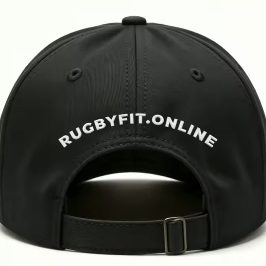 Back of the black cap, embroidered rugbyfit.online