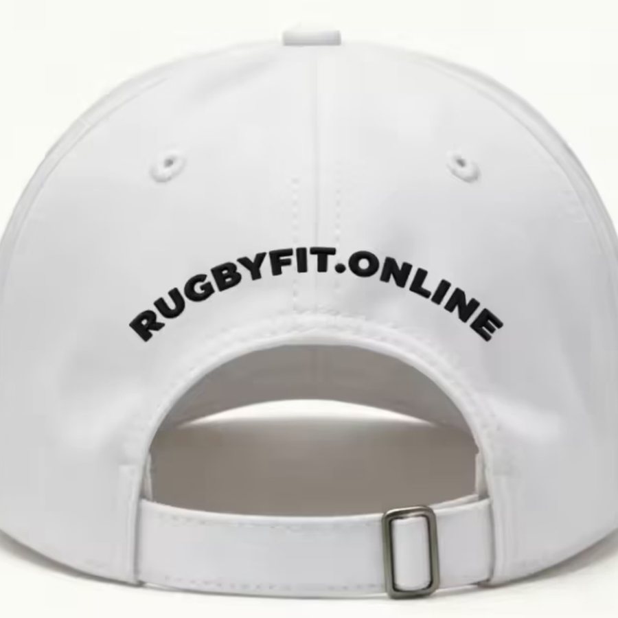 Back of the white cap, embroidered rugbyfit.online
