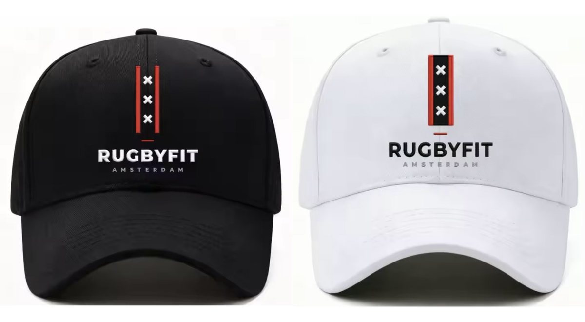 RugbyFit Amsterdam cap in black and in white